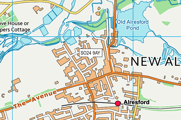 SO24 9AY map - OS VectorMap District (Ordnance Survey) SO24 9AY map - OS VectorMap District (Ordnance Survey)