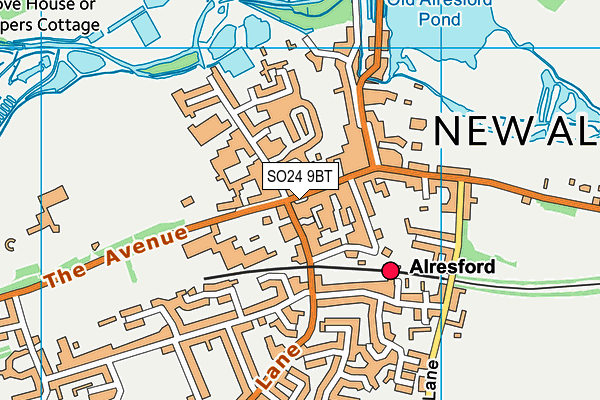 SO24 9BT map - OS VectorMap District (Ordnance Survey) SO24 9BT map - OS VectorMap District (Ordnance Survey)