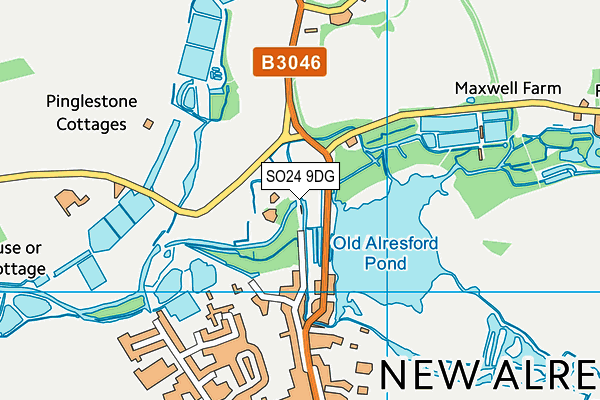 SO24 9DG map - OS VectorMap District (Ordnance Survey) SO24 9DG map - OS VectorMap District (Ordnance Survey)