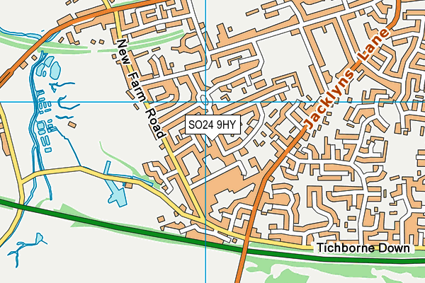 SO24 9HY map - OS VectorMap District (Ordnance Survey) SO24 9HY map - OS VectorMap District (Ordnance Survey)