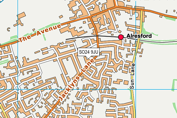 SO24 9JU map - OS VectorMap District (Ordnance Survey) SO24 9JU map - OS VectorMap District (Ordnance Survey)