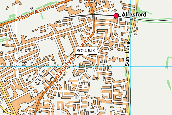 SO24 9JX map - OS VectorMap District (Ordnance Survey) SO24 9JX map - OS VectorMap District (Ordnance Survey)