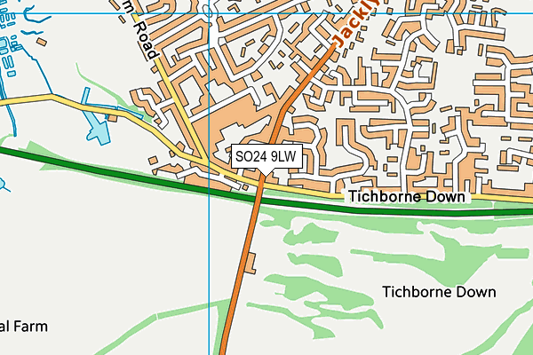 SO24 9LW map - OS VectorMap District (Ordnance Survey) SO24 9LW map - OS VectorMap District (Ordnance Survey)