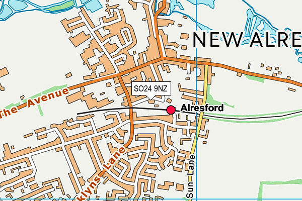 SO24 9NZ map - OS VectorMap District (Ordnance Survey) SO24 9NZ map - OS VectorMap District (Ordnance Survey)