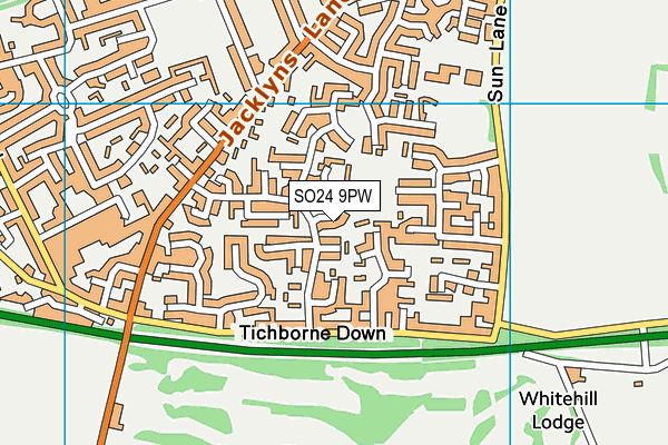 SO24 9PW map - OS VectorMap District (Ordnance Survey) SO24 9PW map - OS VectorMap District (Ordnance Survey)