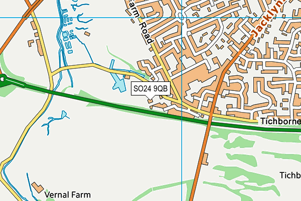 SO24 9QB map - OS VectorMap District (Ordnance Survey) SO24 9QB map - OS VectorMap District (Ordnance Survey)