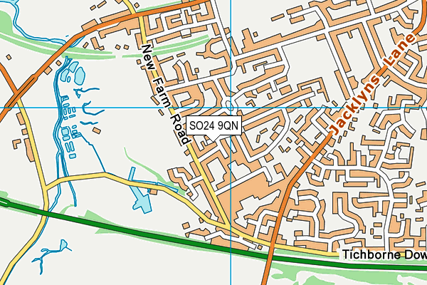 SO24 9QN map - OS VectorMap District (Ordnance Survey) SO24 9QN map - OS VectorMap District (Ordnance Survey)