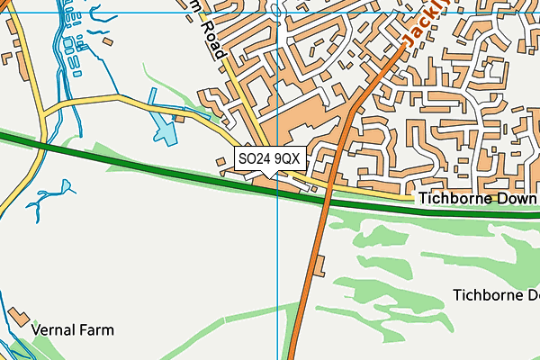 SO24 9QX map - OS VectorMap District (Ordnance Survey) SO24 9QX map - OS VectorMap District (Ordnance Survey)