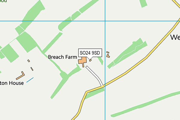 SO24 9SD map - OS VectorMap District (Ordnance Survey) SO24 9SD map - OS VectorMap District (Ordnance Survey)