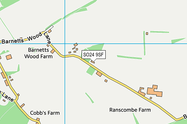 SO24 9SF map - OS VectorMap District (Ordnance Survey) SO24 9SF map - OS VectorMap District (Ordnance Survey)