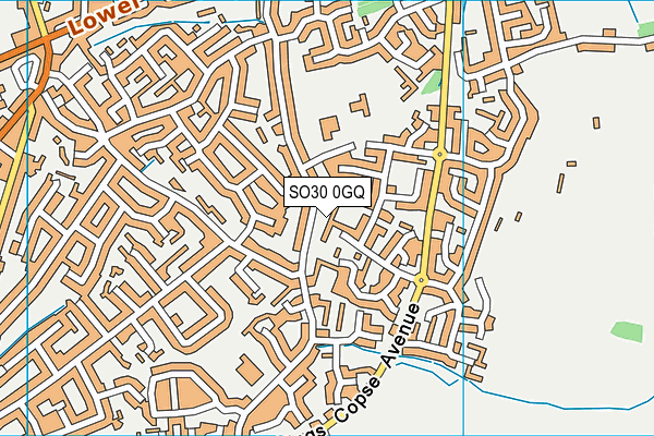 SO30 0GQ map - OS VectorMap District (Ordnance Survey)