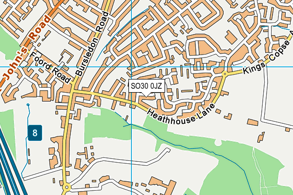 SO30 0JZ map - OS VectorMap District (Ordnance Survey) SO30 0JZ map - OS VectorMap District (Ordnance Survey)