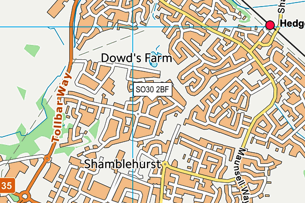 SO30 2BF map - OS VectorMap District (Ordnance Survey) SO30 2BF map - OS VectorMap District (Ordnance Survey)