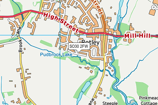 SO30 2FW map - OS VectorMap District (Ordnance Survey) SO30 2FW map - OS VectorMap District (Ordnance Survey)