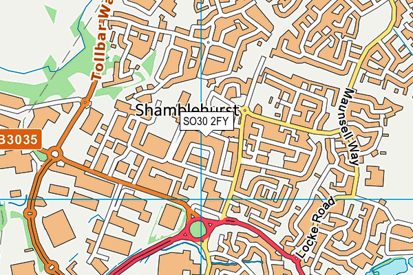 SO30 2FY map - OS VectorMap District (Ordnance Survey) SO30 2FY map - OS VectorMap District (Ordnance Survey)