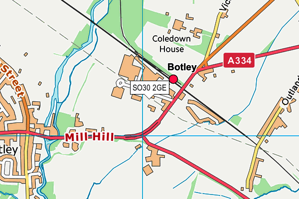 SO30 2GE map - OS VectorMap District (Ordnance Survey) SO30 2GE map - OS VectorMap District (Ordnance Survey)