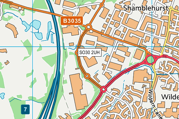 SO30 2UH map - OS VectorMap District (Ordnance Survey) SO30 2UH map - OS VectorMap District (Ordnance Survey)