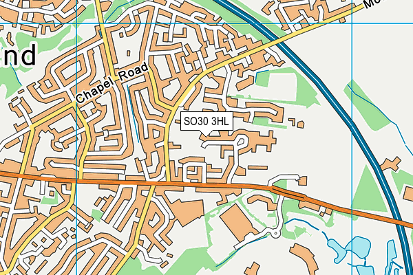 SO30 3HL map - OS VectorMap District (Ordnance Survey) SO30 3HL map - OS VectorMap District (Ordnance Survey)