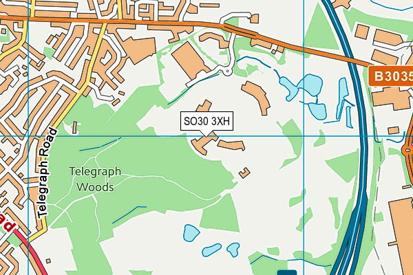 SO30 3XH map - OS VectorMap District (Ordnance Survey) SO30 3XH map - OS VectorMap District (Ordnance Survey)