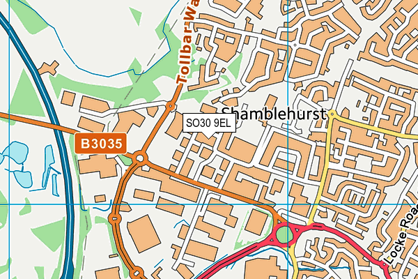 SO30 9EL map - OS VectorMap District (Ordnance Survey)