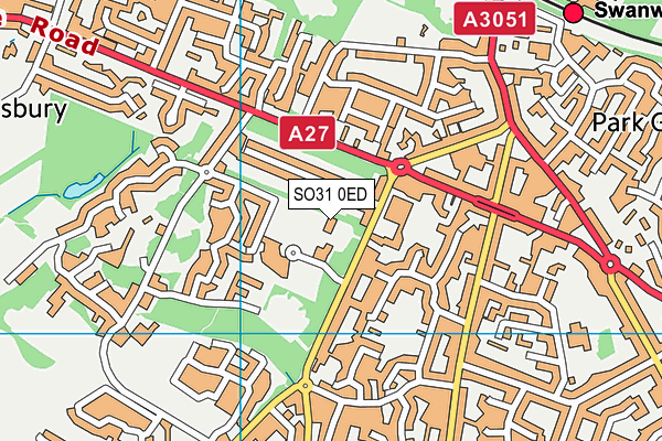 SO31 0ED map - OS VectorMap District (Ordnance Survey) SO31 0ED map - OS VectorMap District (Ordnance Survey)