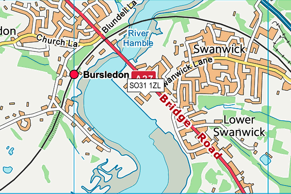 SO31 1ZL map - OS VectorMap District (Ordnance Survey) SO31 1ZL map - OS VectorMap District (Ordnance Survey)
