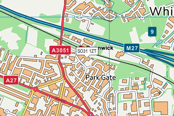 SO31 1ZT map - OS VectorMap District (Ordnance Survey)