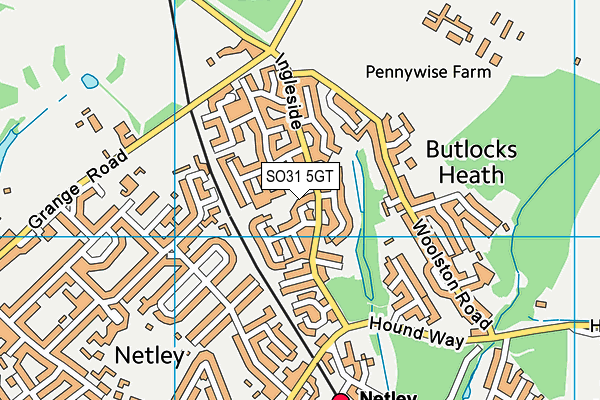 SO31 5GT map - OS VectorMap District (Ordnance Survey) SO31 5GT map - OS VectorMap District (Ordnance Survey)