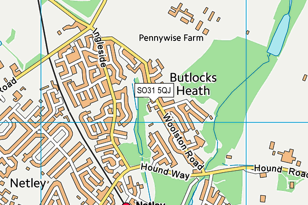 SO31 5QJ map - OS VectorMap District (Ordnance Survey) SO31 5QJ map - OS VectorMap District (Ordnance Survey)