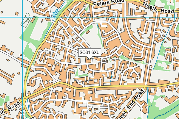SO31 6XU map - OS VectorMap District (Ordnance Survey) SO31 6XU map - OS VectorMap District (Ordnance Survey)
