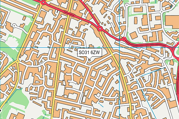 SO31 6ZW map - OS VectorMap District (Ordnance Survey) SO31 6ZW map - OS VectorMap District (Ordnance Survey)
