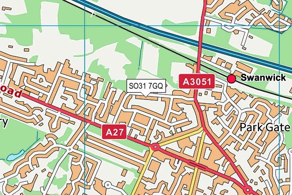 SO31 7GQ map - OS VectorMap District (Ordnance Survey) SO31 7GQ map - OS VectorMap District (Ordnance Survey)