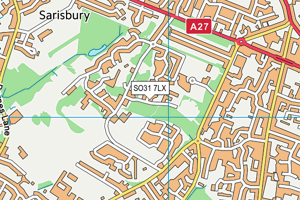 SO31 7LX map - OS VectorMap District (Ordnance Survey) SO31 7LX map - OS VectorMap District (Ordnance Survey)