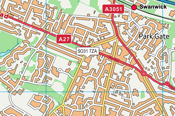 SO31 7ZA map - OS VectorMap District (Ordnance Survey) SO31 7ZA map - OS VectorMap District (Ordnance Survey)