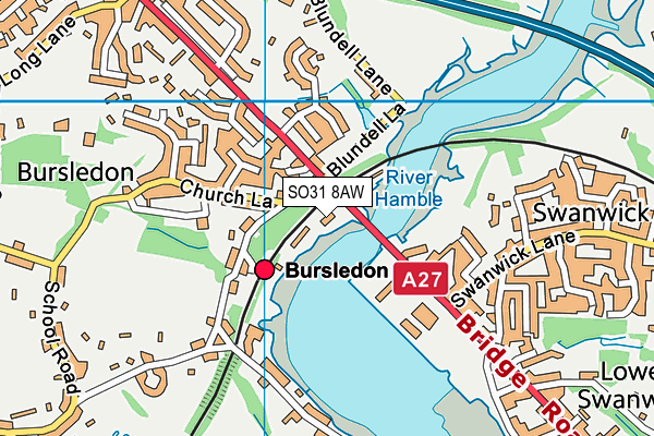 SO31 8AW map - OS VectorMap District (Ordnance Survey) SO31 8AW map - OS VectorMap District (Ordnance Survey)