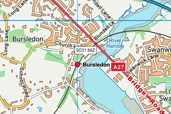 SO31 8AZ map - OS VectorMap District (Ordnance Survey) SO31 8AZ map - OS VectorMap District (Ordnance Survey)