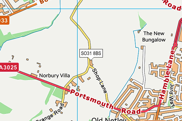 SO31 8BS map - OS VectorMap District (Ordnance Survey)