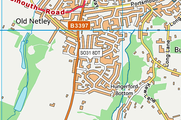 SO31 8DT map - OS VectorMap District (Ordnance Survey) SO31 8DT map - OS VectorMap District (Ordnance Survey)