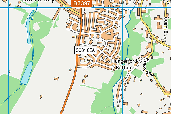 SO31 8EA map - OS VectorMap District (Ordnance Survey) SO31 8EA map - OS VectorMap District (Ordnance Survey)