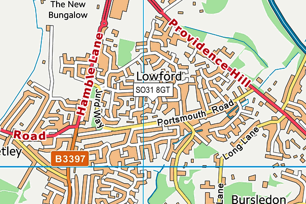 SO31 8GT map - OS VectorMap District (Ordnance Survey) SO31 8GT map - OS VectorMap District (Ordnance Survey)