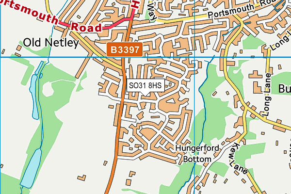 SO31 8HS map - OS VectorMap District (Ordnance Survey) SO31 8HS map - OS VectorMap District (Ordnance Survey)