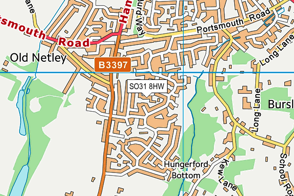SO31 8HW map - OS VectorMap District (Ordnance Survey) SO31 8HW map - OS VectorMap District (Ordnance Survey)