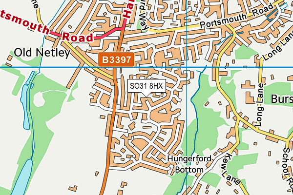 SO31 8HX map - OS VectorMap District (Ordnance Survey) SO31 8HX map - OS VectorMap District (Ordnance Survey)
