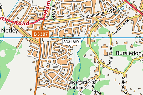 SO31 8HY map - OS VectorMap District (Ordnance Survey) SO31 8HY map - OS VectorMap District (Ordnance Survey)