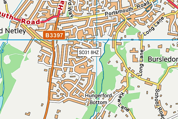 SO31 8HZ map - OS VectorMap District (Ordnance Survey) SO31 8HZ map - OS VectorMap District (Ordnance Survey)