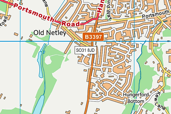 SO31 8JD map - OS VectorMap District (Ordnance Survey) SO31 8JD map - OS VectorMap District (Ordnance Survey)