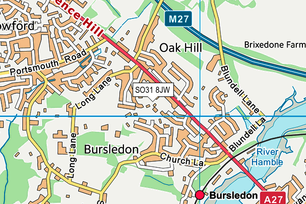 SO31 8JW map - OS VectorMap District (Ordnance Survey) SO31 8JW map - OS VectorMap District (Ordnance Survey)
