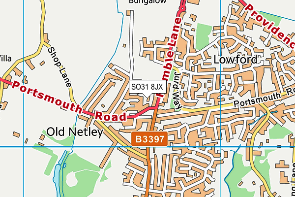 SO31 8JX map - OS VectorMap District (Ordnance Survey) SO31 8JX map - OS VectorMap District (Ordnance Survey)
