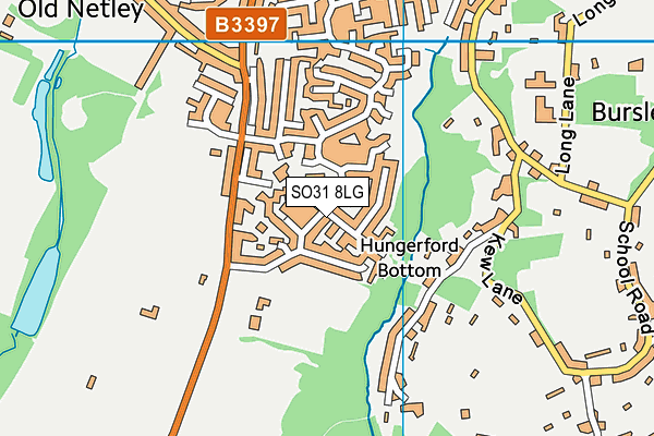 SO31 8LG map - OS VectorMap District (Ordnance Survey) SO31 8LG map - OS VectorMap District (Ordnance Survey)