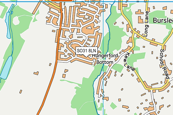 SO31 8LN map - OS VectorMap District (Ordnance Survey) SO31 8LN map - OS VectorMap District (Ordnance Survey)